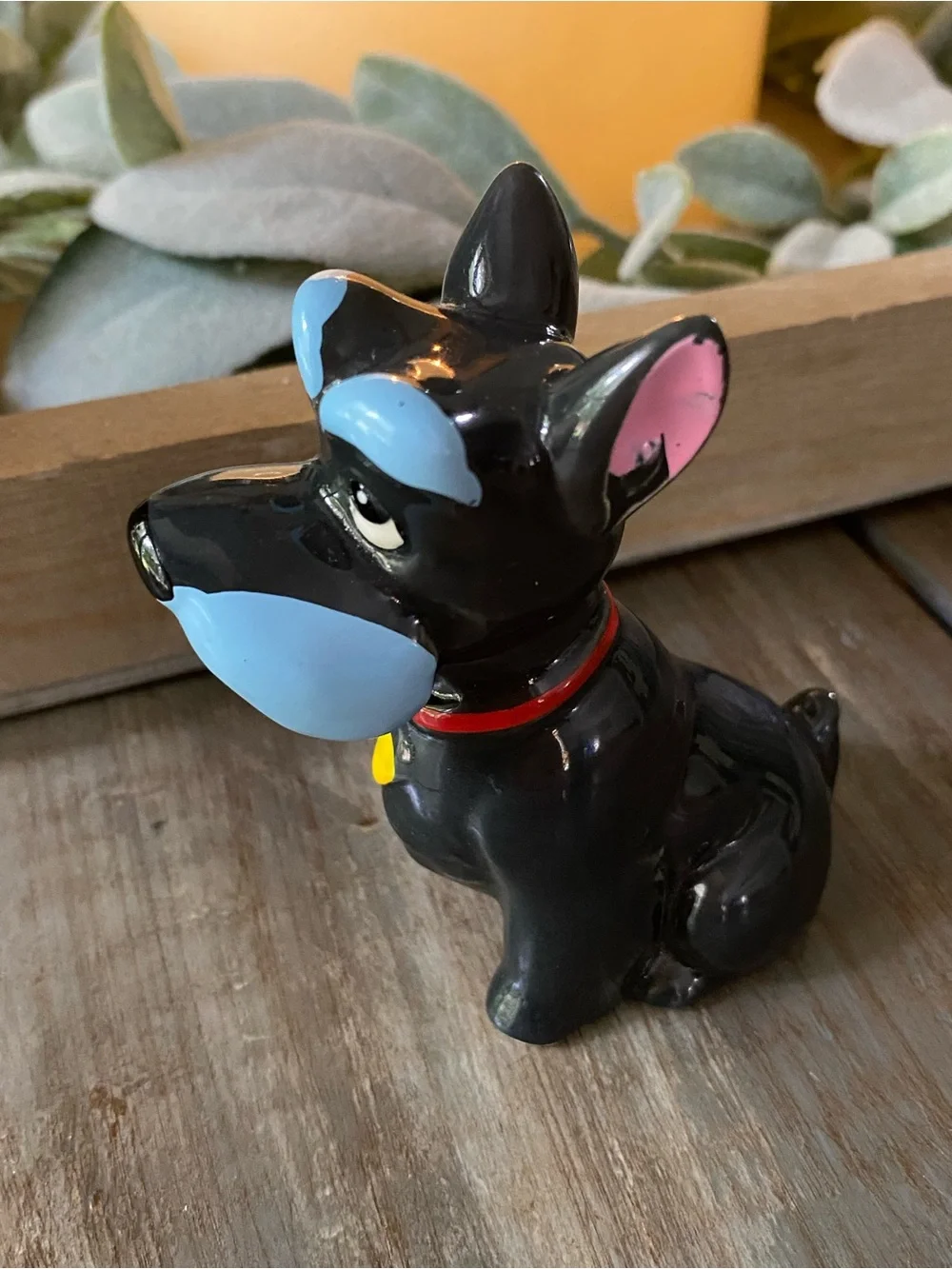 RARE Vtg Disney Japan Lady And The Tramp Jock Ceramic Porcelain Figurine 3.5